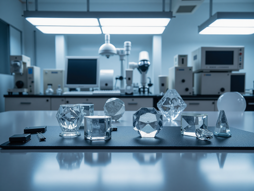 光源用品展示,LED照明设备和光学器件整齐排列,专业光学实验室背景,精密测量环境